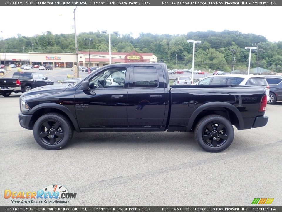 2020 Ram 1500 Classic Warlock Quad Cab 4x4 Diamond Black Crystal Pearl / Black Photo #6