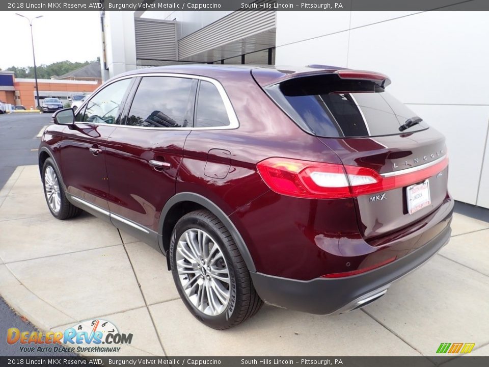 2018 Lincoln MKX Reserve AWD Burgundy Velvet Metallic / Cappuccino Photo #3