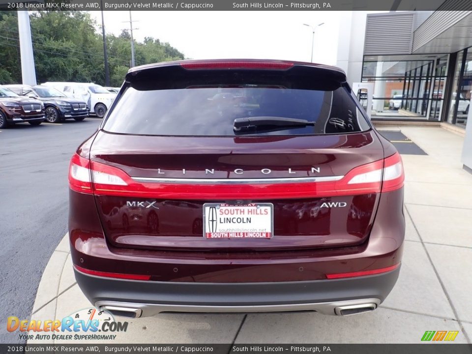 2018 Lincoln MKX Reserve AWD Burgundy Velvet Metallic / Cappuccino Photo #4