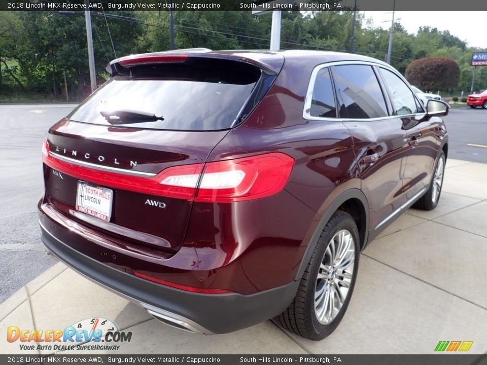 2018 Lincoln MKX Reserve AWD Burgundy Velvet Metallic / Cappuccino Photo #6