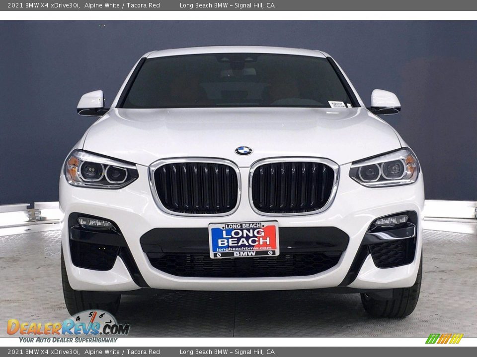 2021 BMW X4 xDrive30i Alpine White / Tacora Red Photo #2