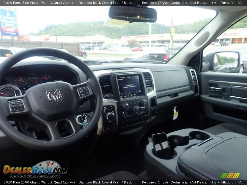 2020 Ram 1500 Classic Warlock Quad Cab 4x4 Diamond Black Crystal Pearl / Black Photo #12