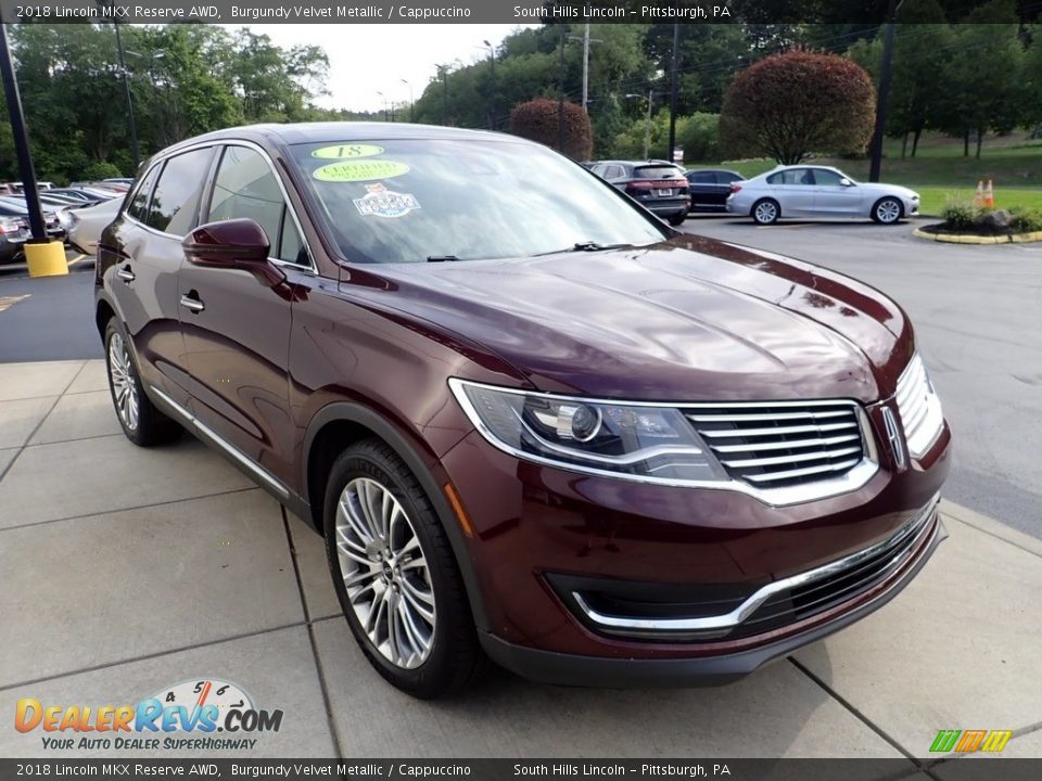 2018 Lincoln MKX Reserve AWD Burgundy Velvet Metallic / Cappuccino Photo #8