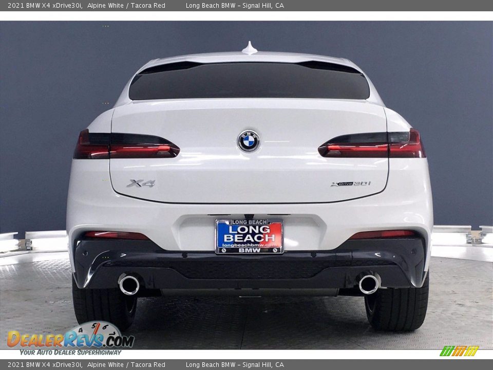 2021 BMW X4 xDrive30i Alpine White / Tacora Red Photo #4