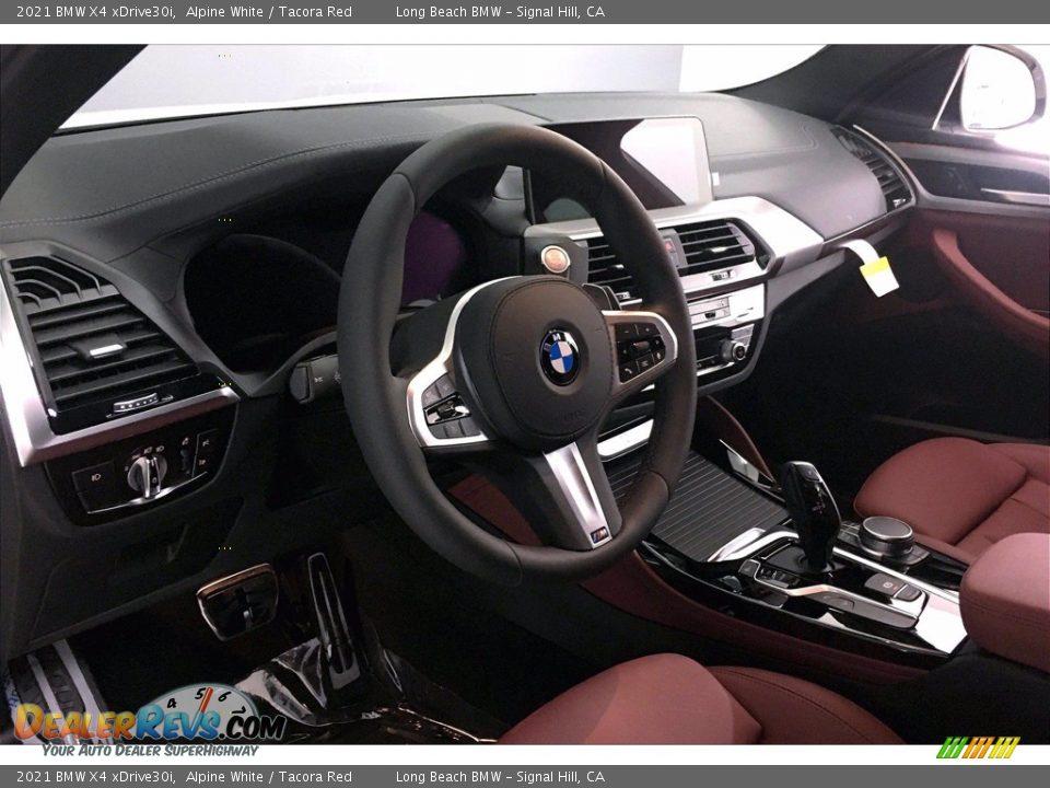 2021 BMW X4 xDrive30i Alpine White / Tacora Red Photo #7