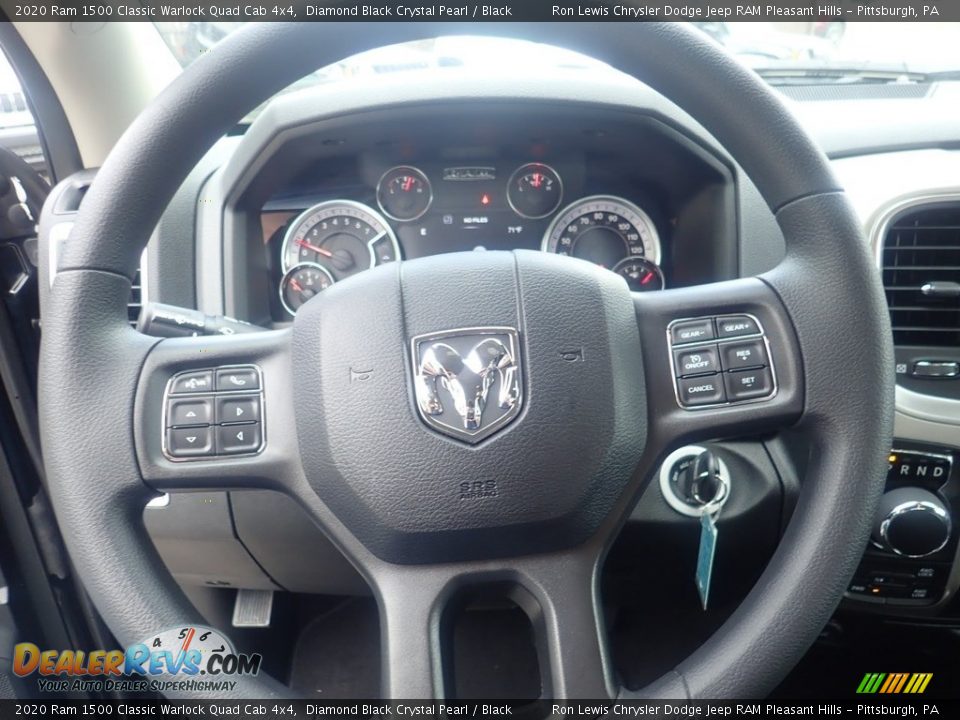 2020 Ram 1500 Classic Warlock Quad Cab 4x4 Diamond Black Crystal Pearl / Black Photo #19