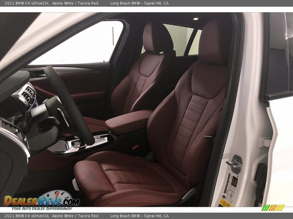 2021 BMW X4 xDrive30i Alpine White / Tacora Red Photo #9