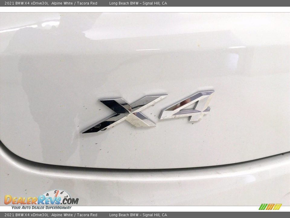 2021 BMW X4 xDrive30i Alpine White / Tacora Red Photo #16