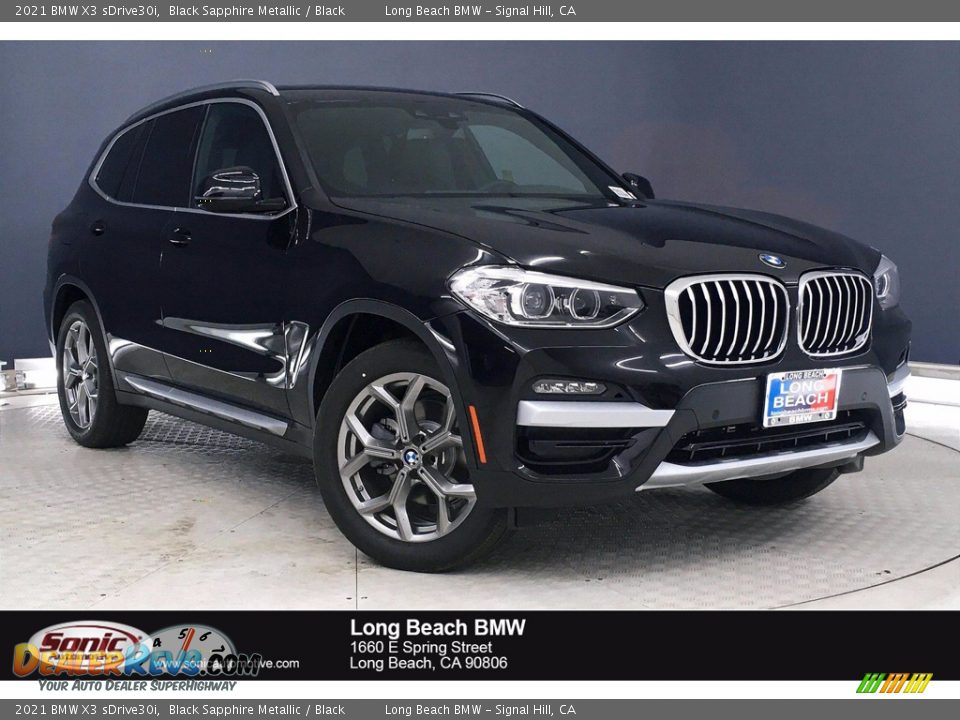 2021 BMW X3 sDrive30i Black Sapphire Metallic / Black Photo #1