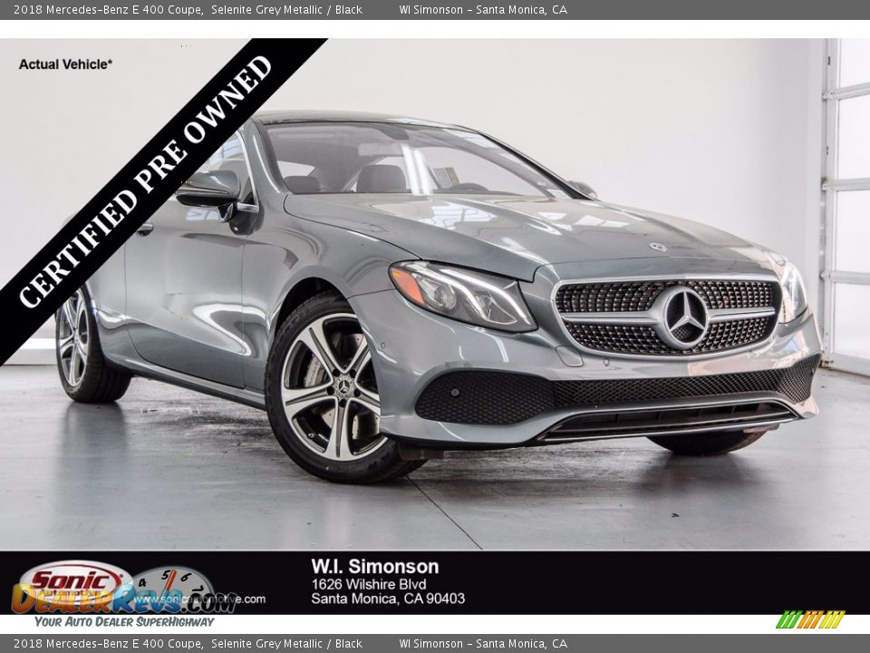 2018 Mercedes-Benz E 400 Coupe Selenite Grey Metallic / Black Photo #1