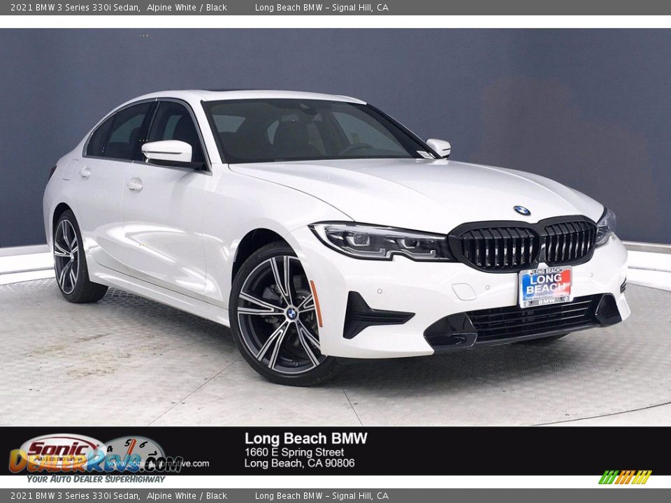 2021 BMW 3 Series 330i Sedan Alpine White / Black Photo #1