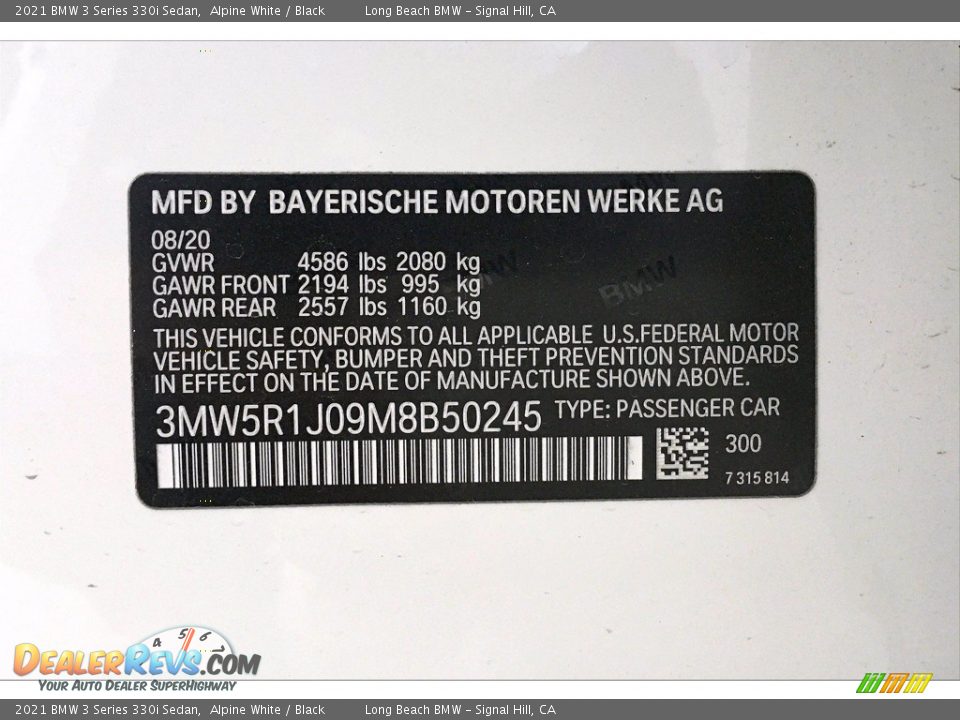 2021 BMW 3 Series 330i Sedan Alpine White / Black Photo #18