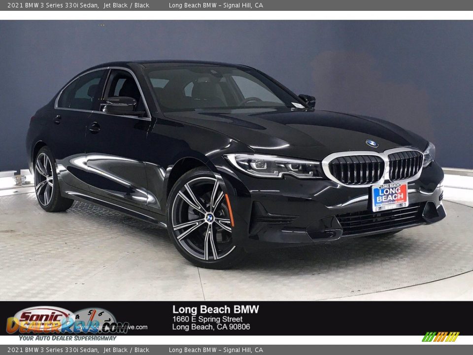 2021 BMW 3 Series 330i Sedan Jet Black / Black Photo #1