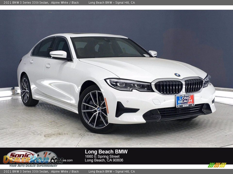 2021 BMW 3 Series 330i Sedan Alpine White / Black Photo #1