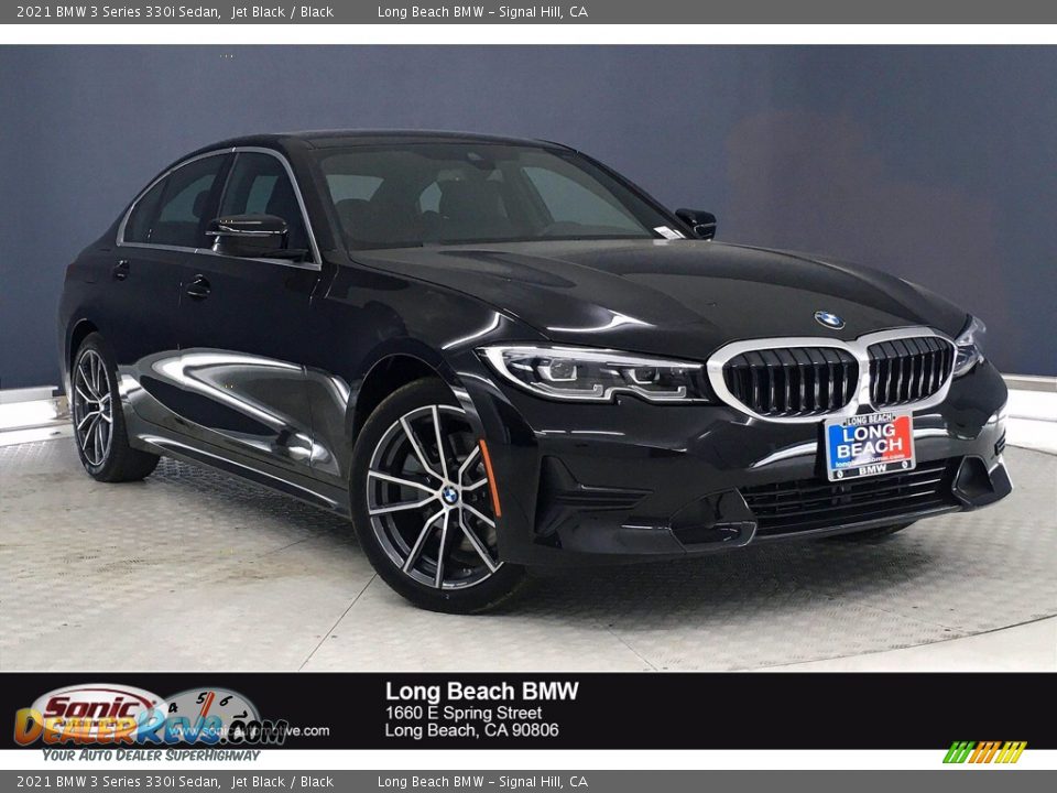 2021 BMW 3 Series 330i Sedan Jet Black / Black Photo #1