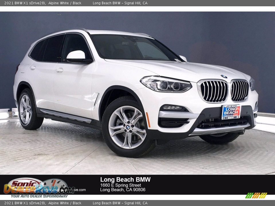 2021 BMW X1 sDrive28i Alpine White / Black Photo #1