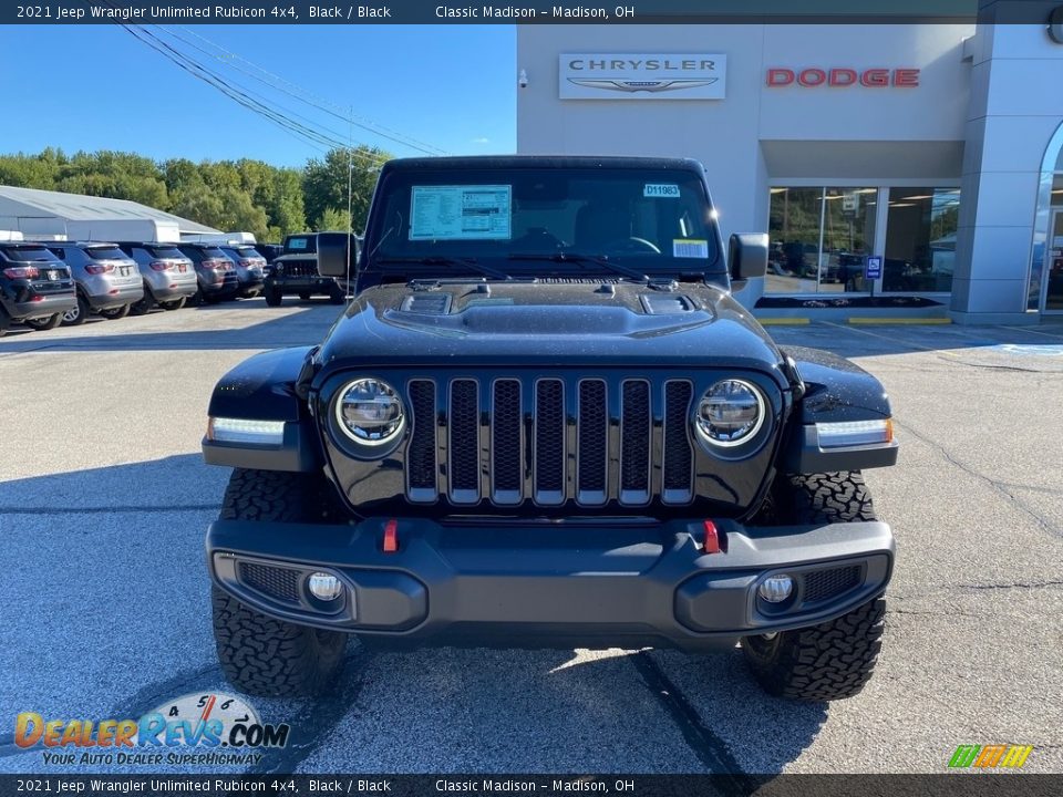 2021 Jeep Wrangler Unlimited Rubicon 4x4 Black / Black Photo #7