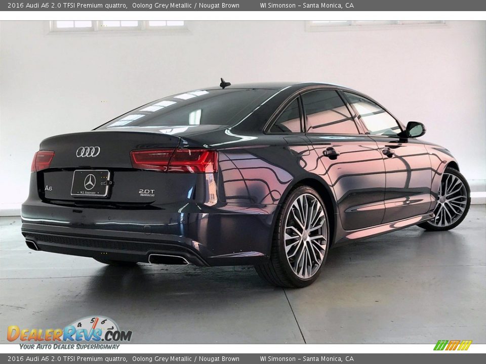 2016 Audi A6 2.0 TFSI Premium quattro Oolong Grey Metallic / Nougat Brown Photo #16