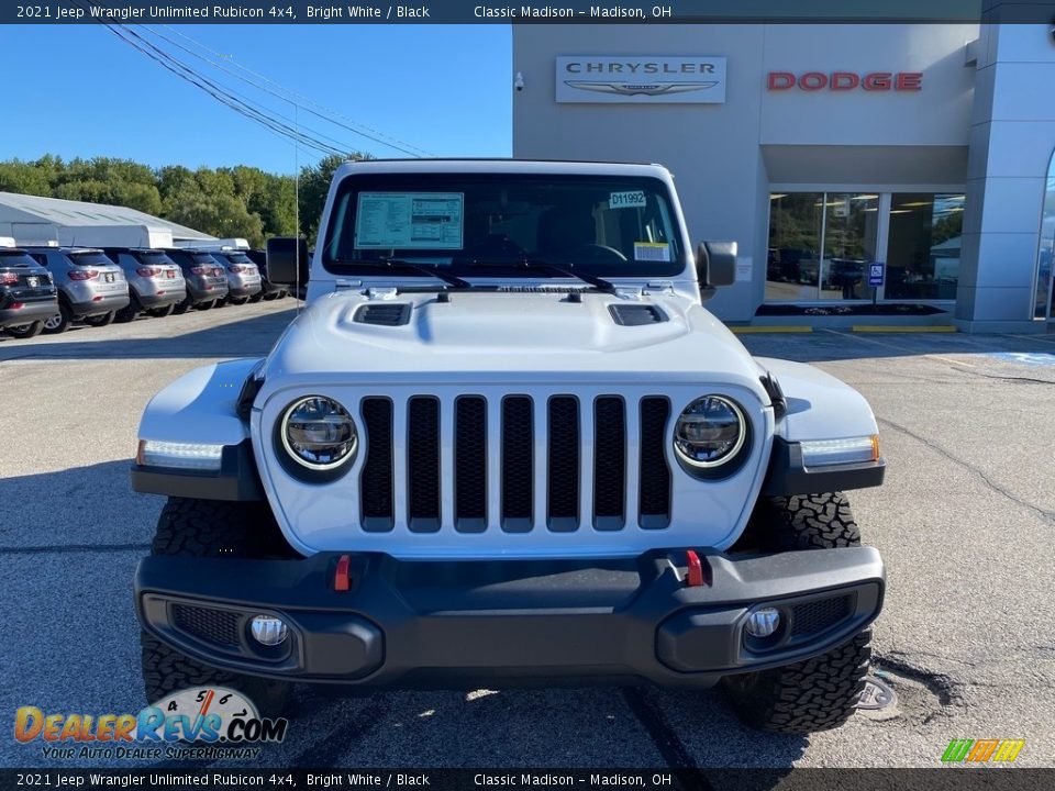 2021 Jeep Wrangler Unlimited Rubicon 4x4 Bright White / Black Photo #7