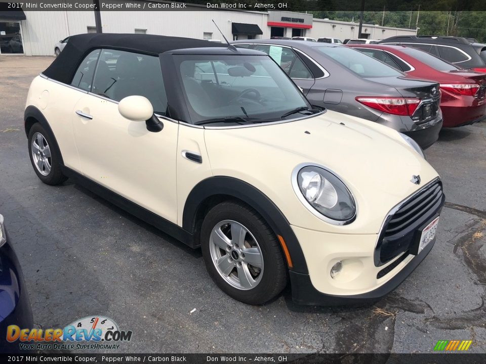 2017 Mini Convertible Cooper Pepper White / Carbon Black Photo #1