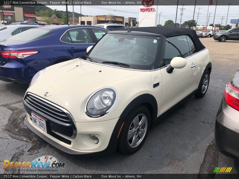 2017 Mini Convertible Cooper Pepper White / Carbon Black Photo #2
