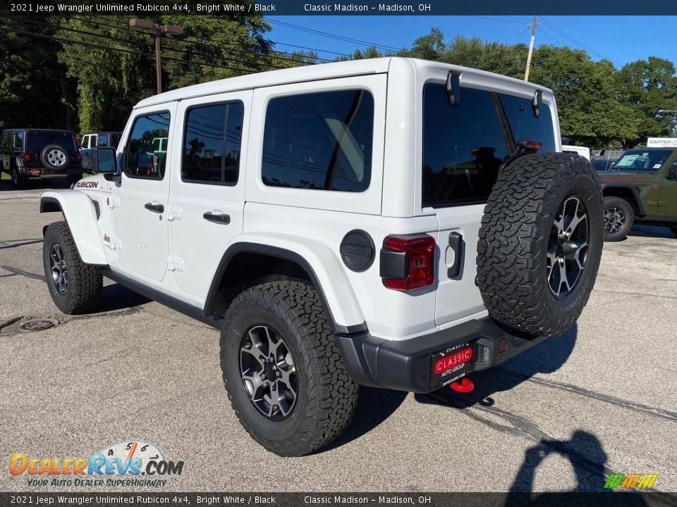 2021 Jeep Wrangler Unlimited Rubicon 4x4 Bright White / Black Photo #10