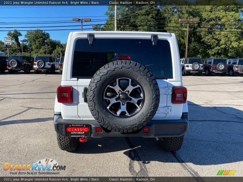 2021 Jeep Wrangler Unlimited Rubicon 4x4 Bright White / Black Photo #11