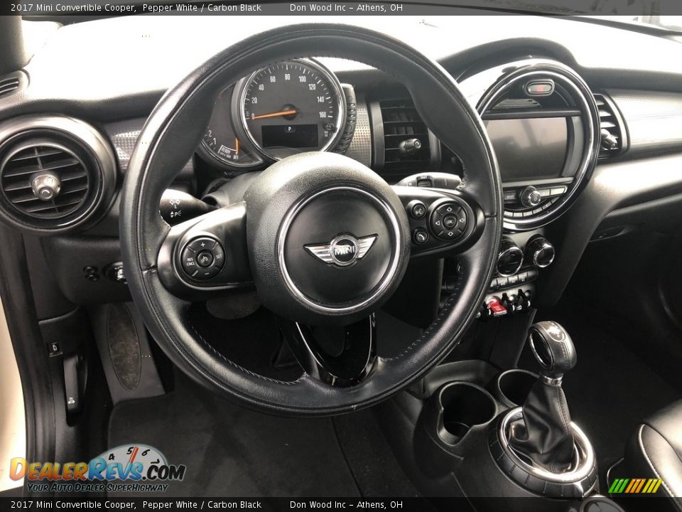 2017 Mini Convertible Cooper Pepper White / Carbon Black Photo #6