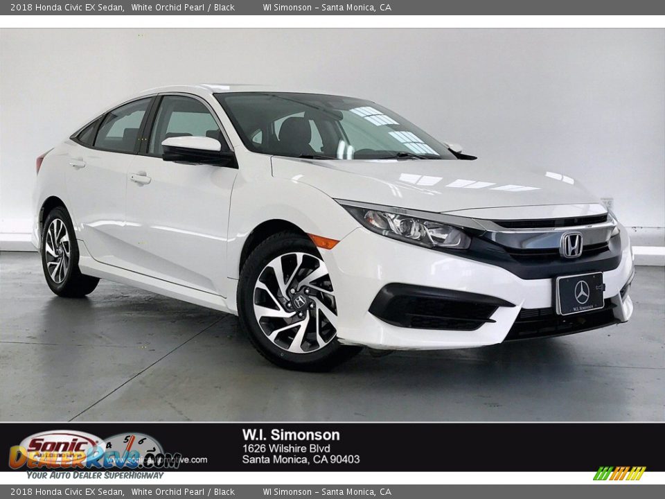 2018 Honda Civic EX Sedan White Orchid Pearl / Black Photo #1