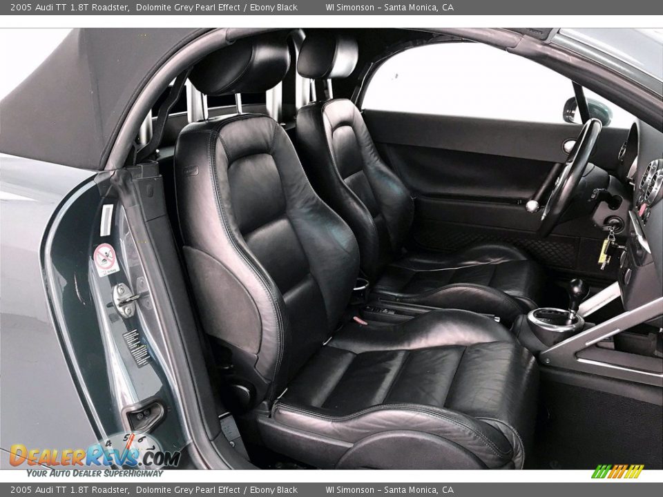 2005 Audi TT 1.8T Roadster Dolomite Grey Pearl Effect / Ebony Black Photo #6