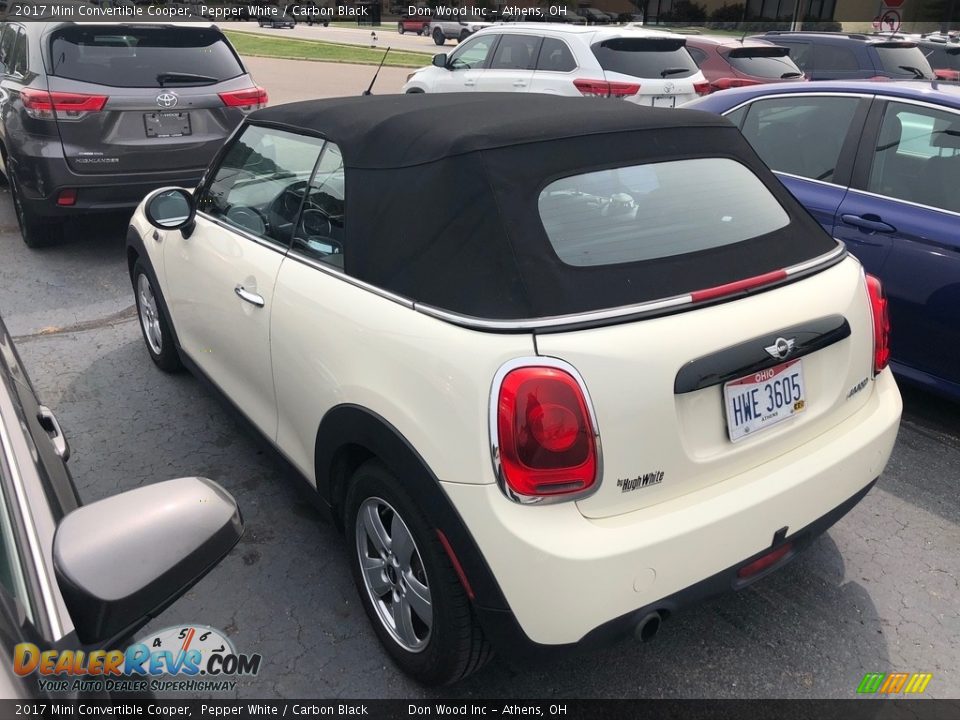 2017 Mini Convertible Cooper Pepper White / Carbon Black Photo #12