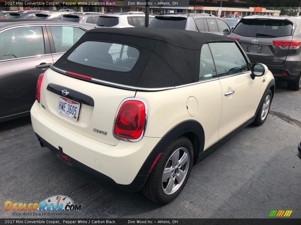 2017 Mini Convertible Cooper Pepper White / Carbon Black Photo #13