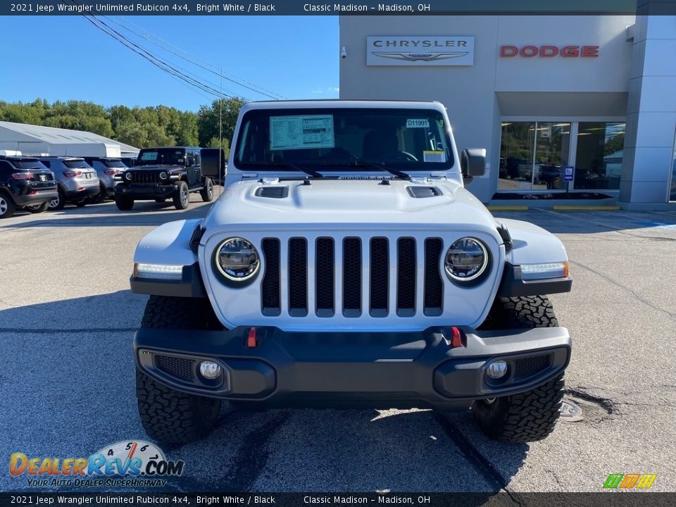 2021 Jeep Wrangler Unlimited Rubicon 4x4 Bright White / Black Photo #7