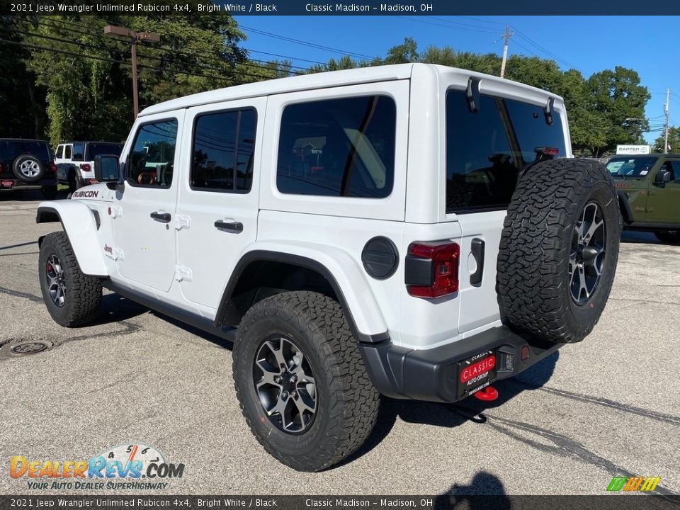 2021 Jeep Wrangler Unlimited Rubicon 4x4 Bright White / Black Photo #10