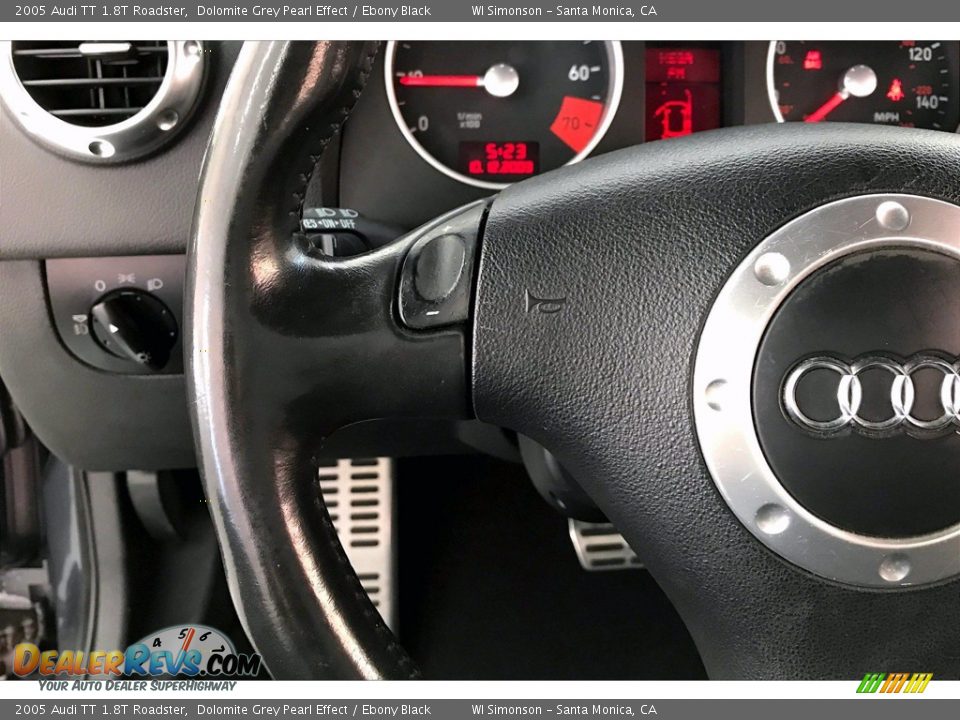 2005 Audi TT 1.8T Roadster Dolomite Grey Pearl Effect / Ebony Black Photo #16