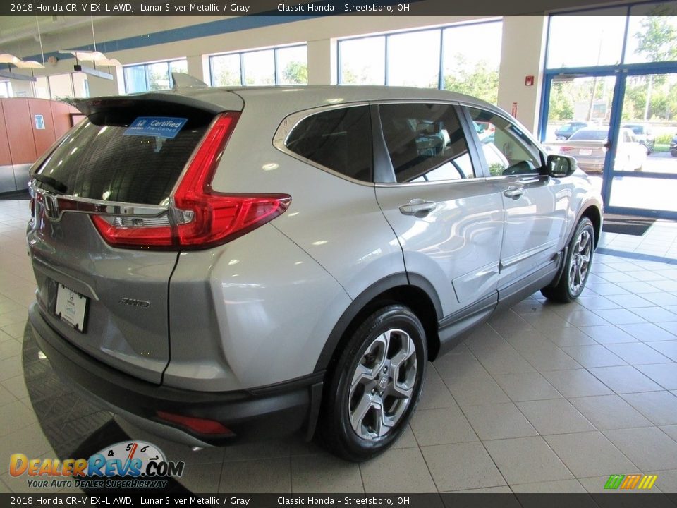 2018 Honda CR-V EX-L AWD Lunar Silver Metallic / Gray Photo #5