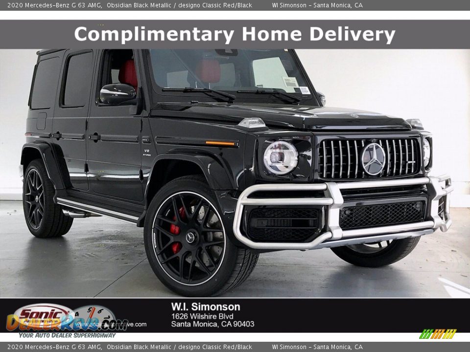 2020 Mercedes-Benz G 63 AMG Obsidian Black Metallic / designo Classic Red/Black Photo #1