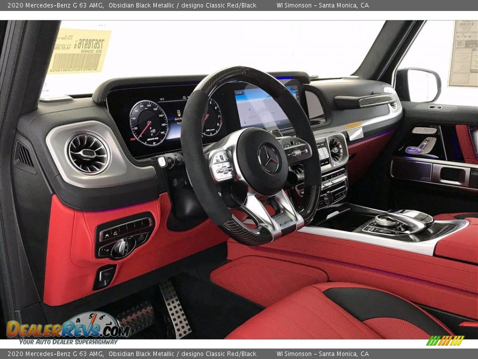 2020 Mercedes-Benz G 63 AMG Obsidian Black Metallic / designo Classic Red/Black Photo #4