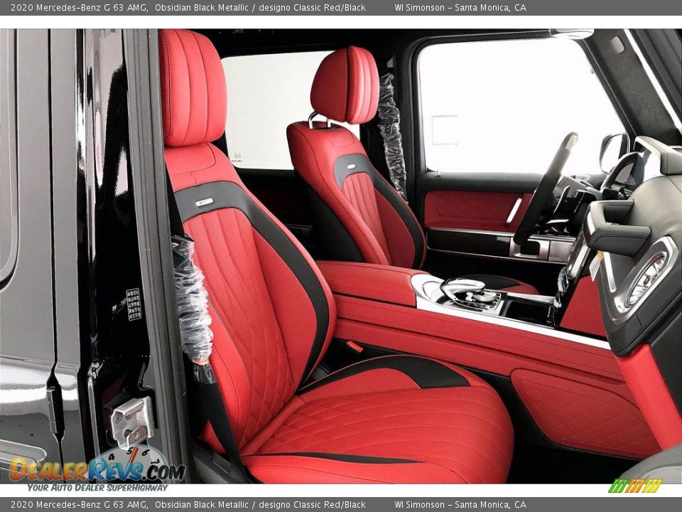 2020 Mercedes-Benz G 63 AMG Obsidian Black Metallic / designo Classic Red/Black Photo #5