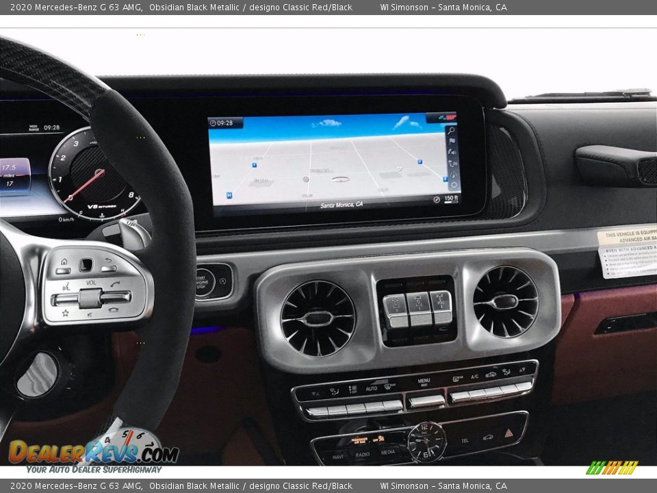 2020 Mercedes-Benz G 63 AMG Obsidian Black Metallic / designo Classic Red/Black Photo #6