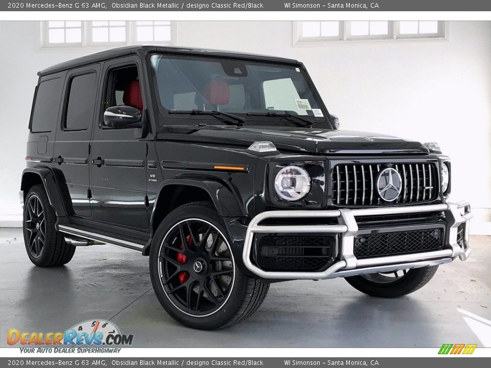 2020 Mercedes-Benz G 63 AMG Obsidian Black Metallic / designo Classic Red/Black Photo #12