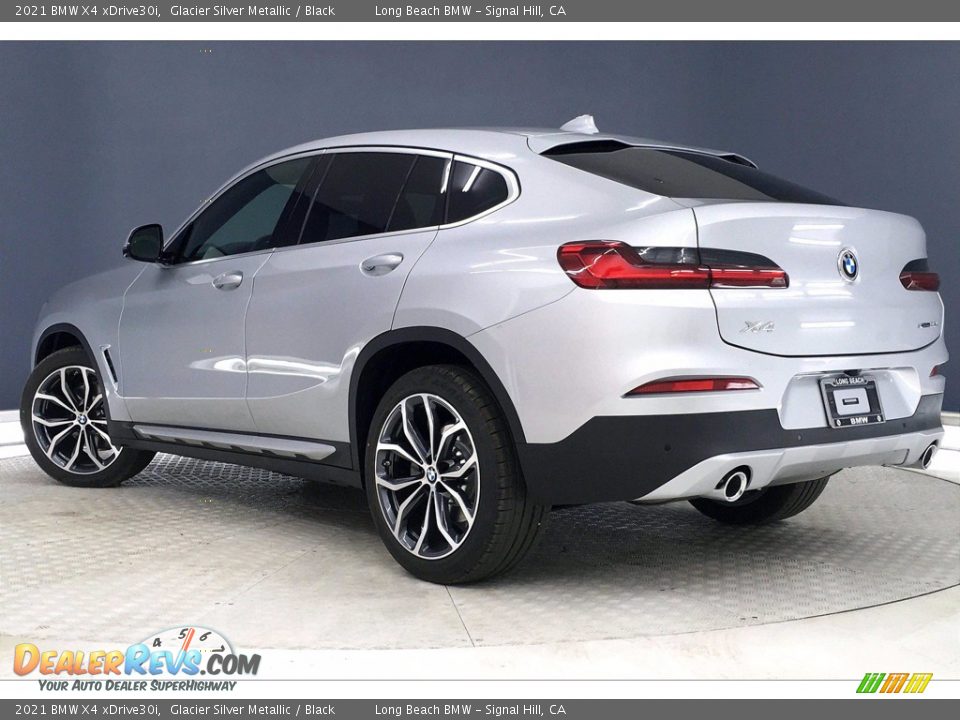 2021 BMW X4 xDrive30i Glacier Silver Metallic / Black Photo #3