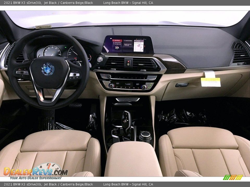 Canberra Beige/Black Interior - 2021 BMW X3 sDrive30i Photo #5