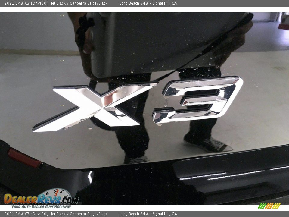 2021 BMW X3 sDrive30i Jet Black / Canberra Beige/Black Photo #16