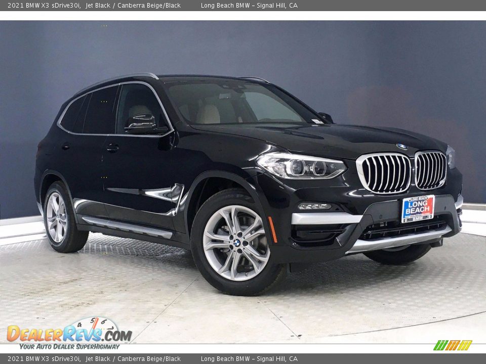2021 BMW X3 sDrive30i Jet Black / Canberra Beige/Black Photo #19
