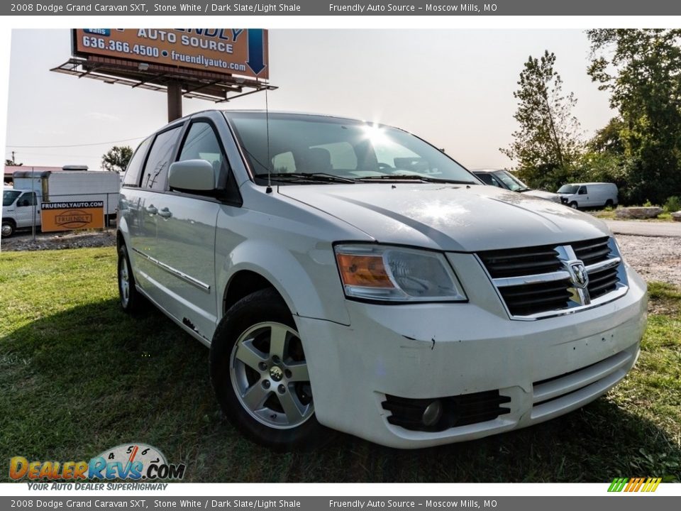 2008 Dodge Grand Caravan SXT Stone White / Dark Slate/Light Shale Photo #1