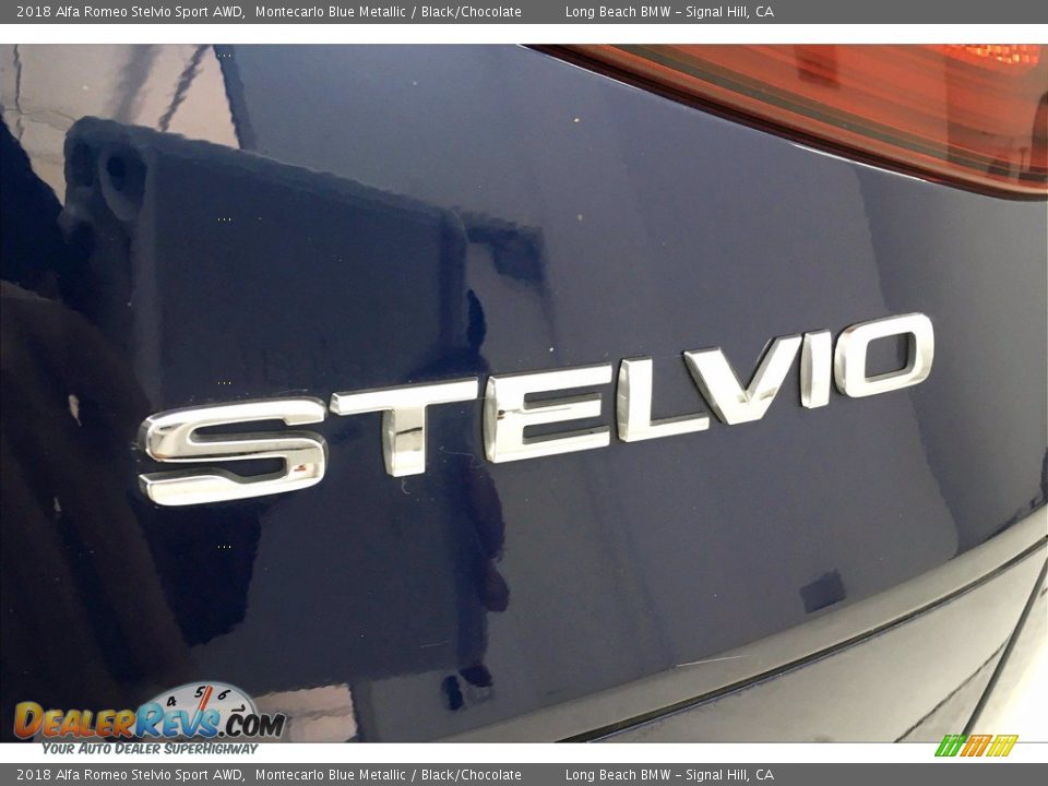 2018 Alfa Romeo Stelvio Sport AWD Montecarlo Blue Metallic / Black/Chocolate Photo #7