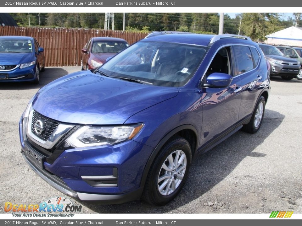 2017 Nissan Rogue SV AWD Caspian Blue / Charcoal Photo #1