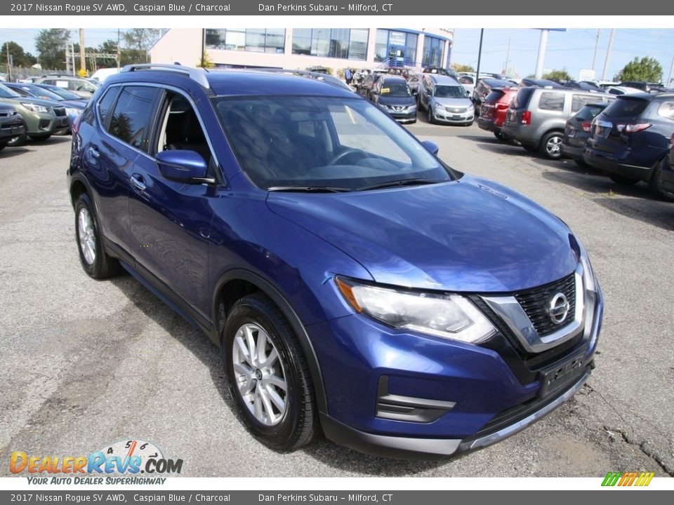 2017 Nissan Rogue SV AWD Caspian Blue / Charcoal Photo #3