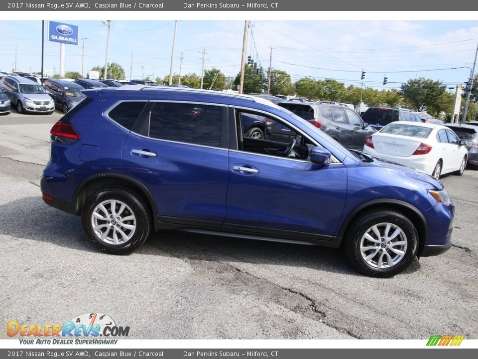 2017 Nissan Rogue SV AWD Caspian Blue / Charcoal Photo #4